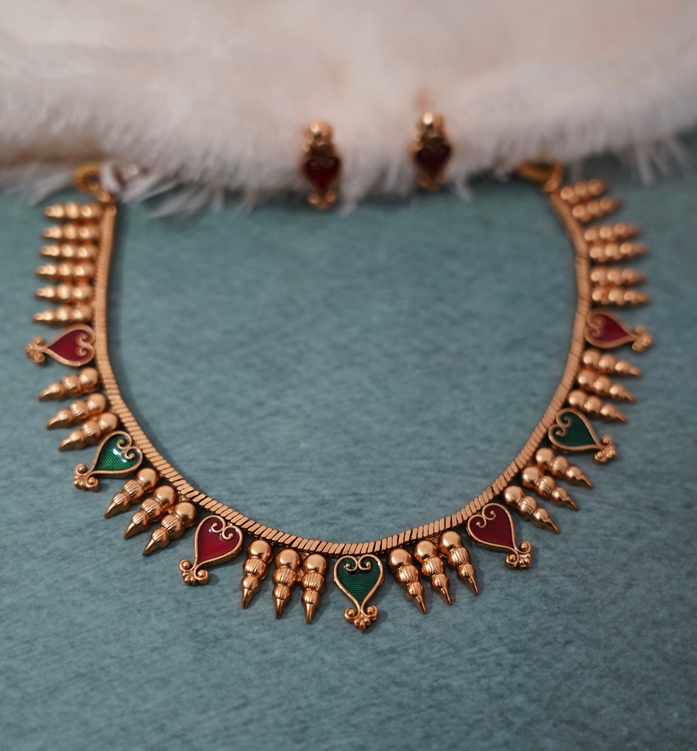 Kerala mullamottu neck piece