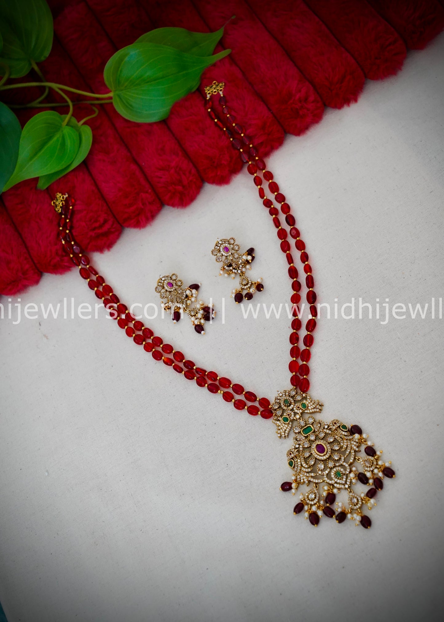 Victorian red beads haram