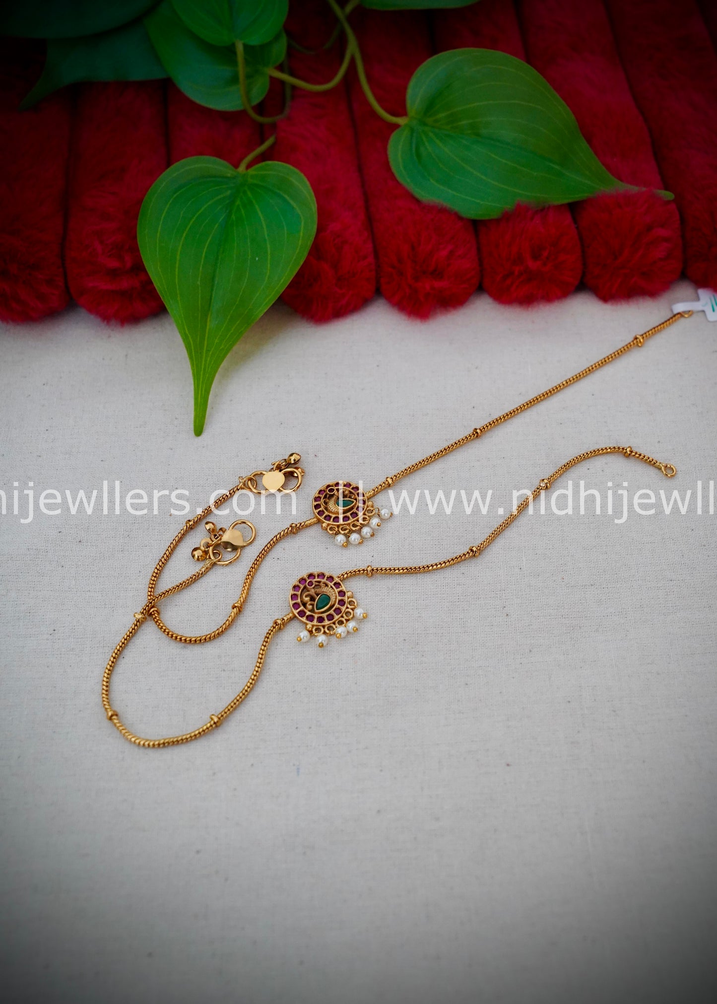 peacock anklet