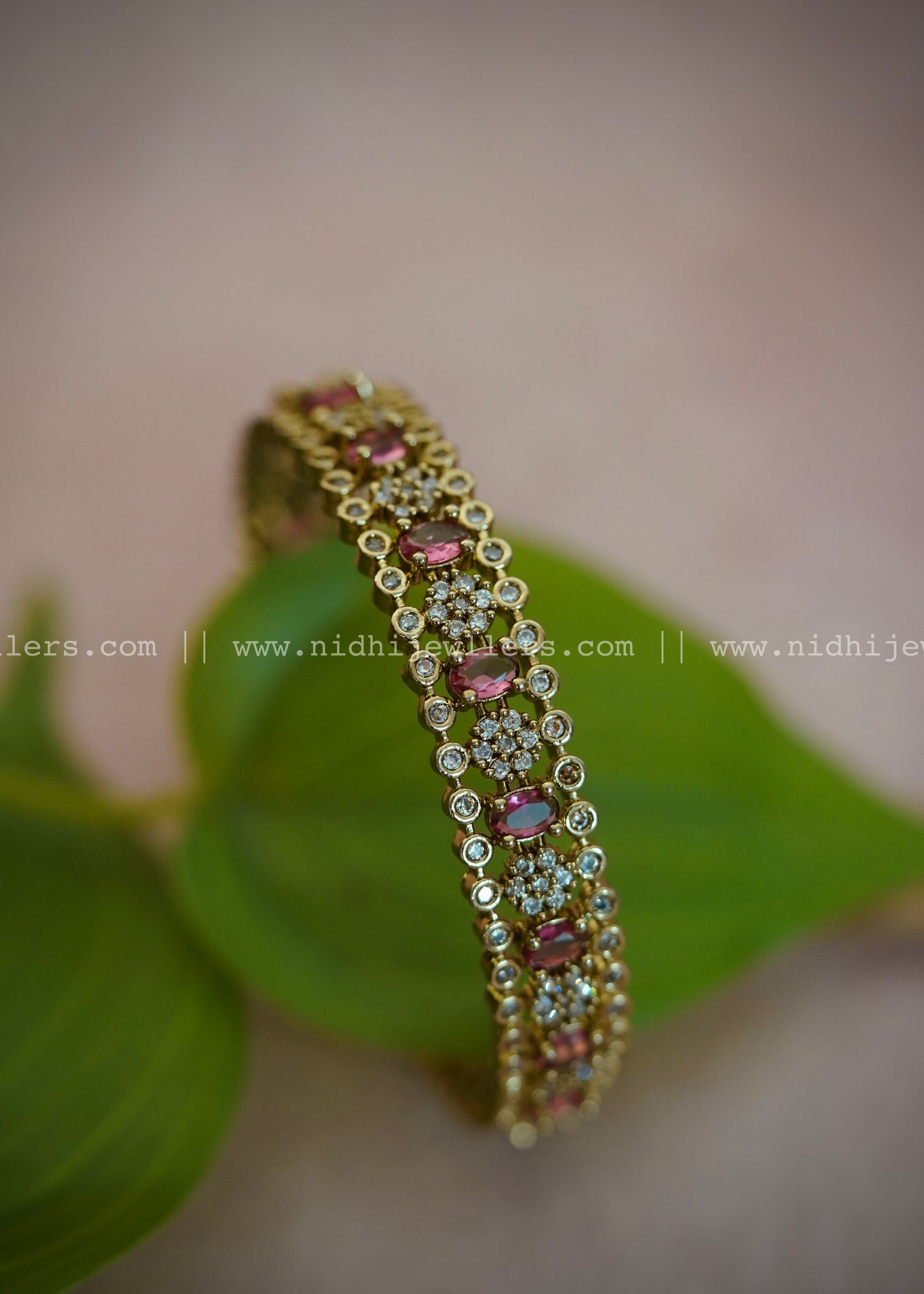 Premium Rubi AD stone bangle