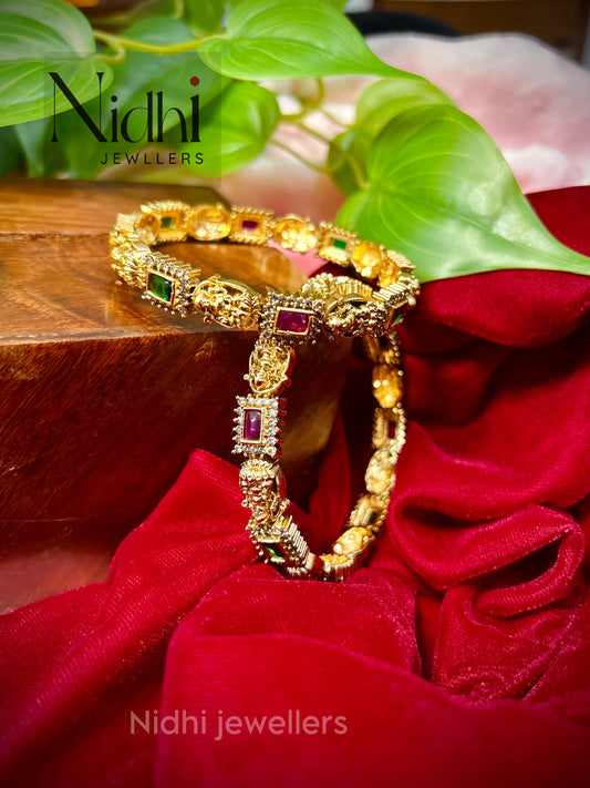 Premium Lakshmi Stone Bangles - Single Piece