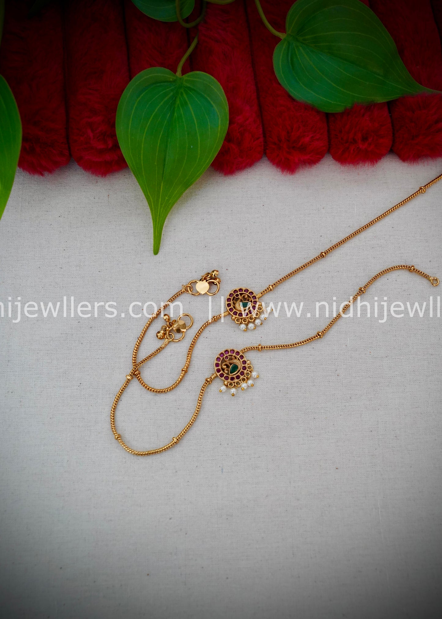 peacock anklet