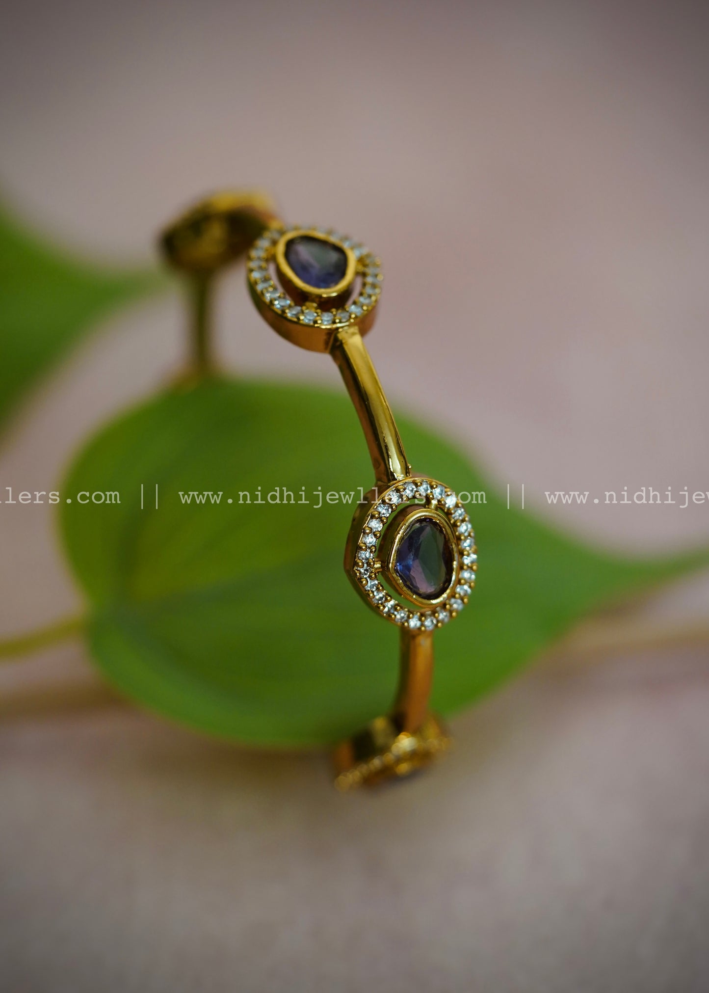 Premium lavender AD stone bangle