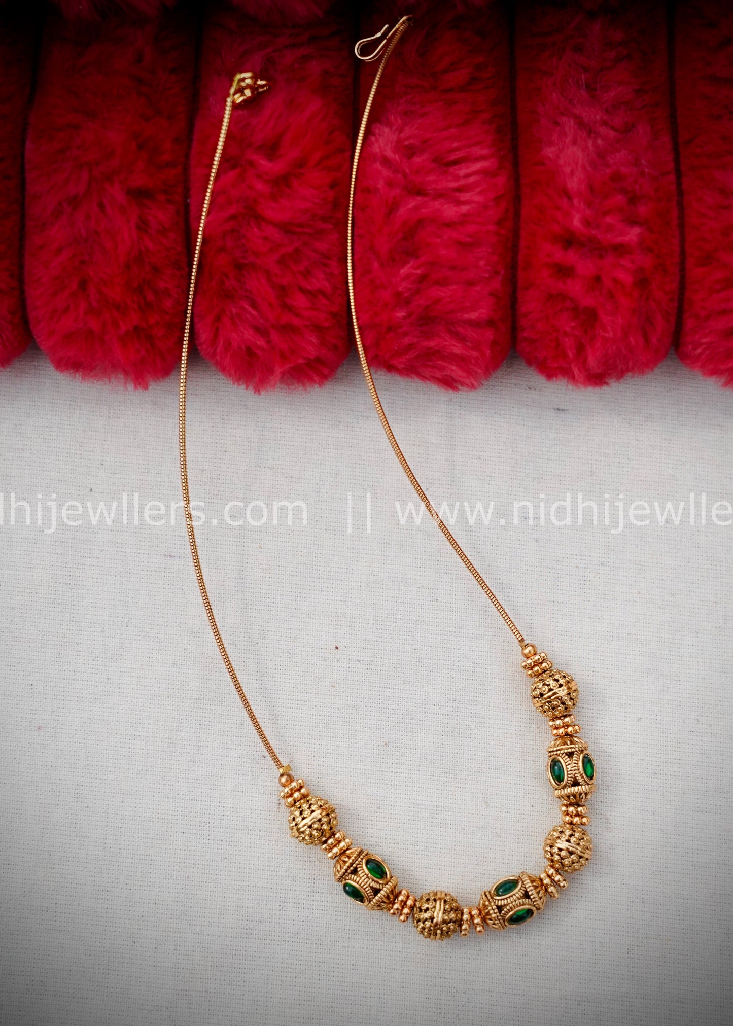 Premium golden with green neck piece