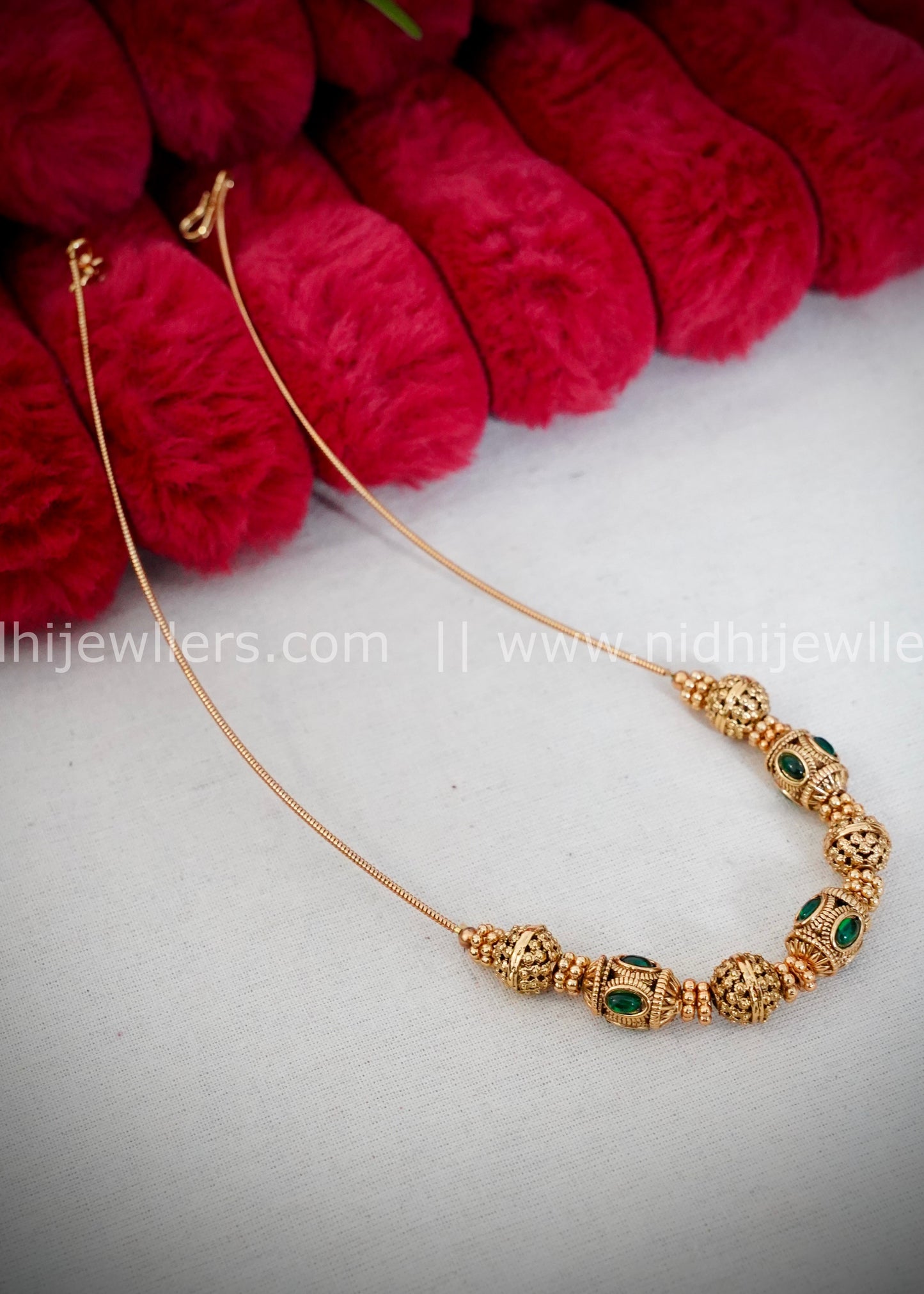 Premium golden with green neck piece