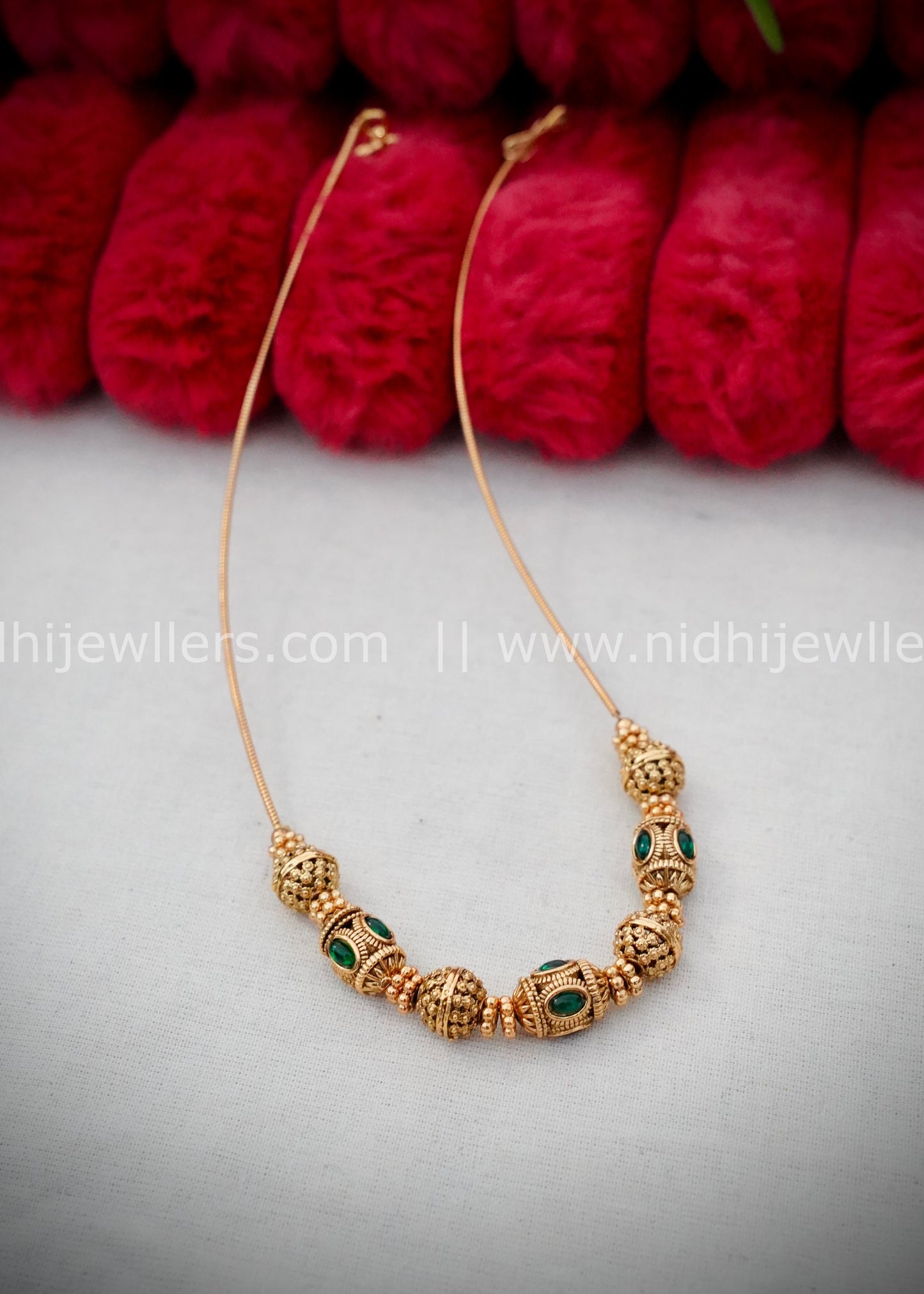Premium golden with green neck piece