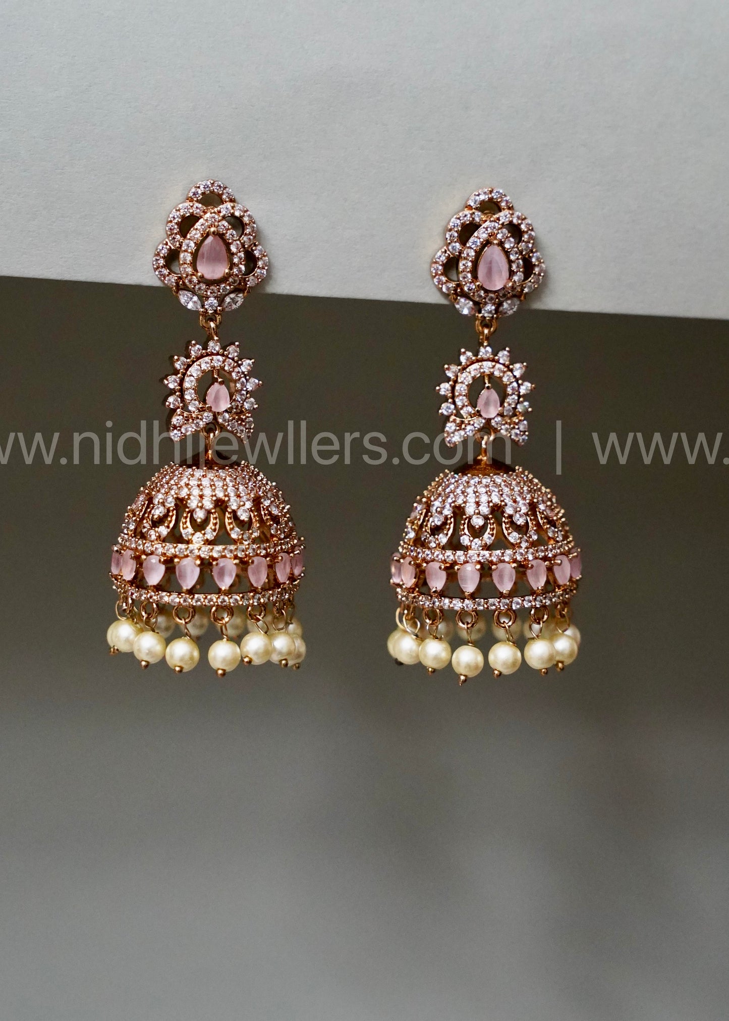 Premium ad stone jhumka
