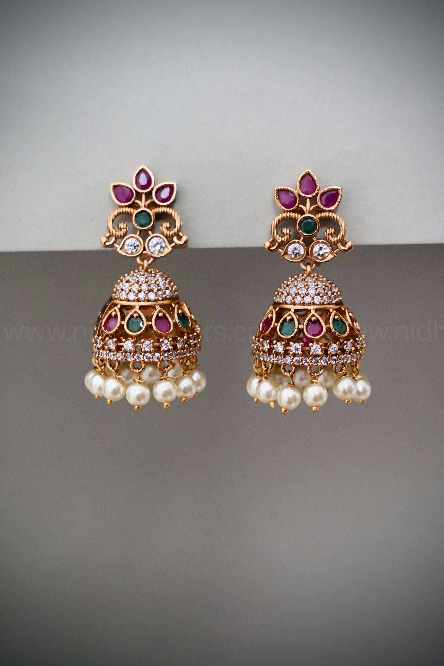 Premium AD stone jhumka