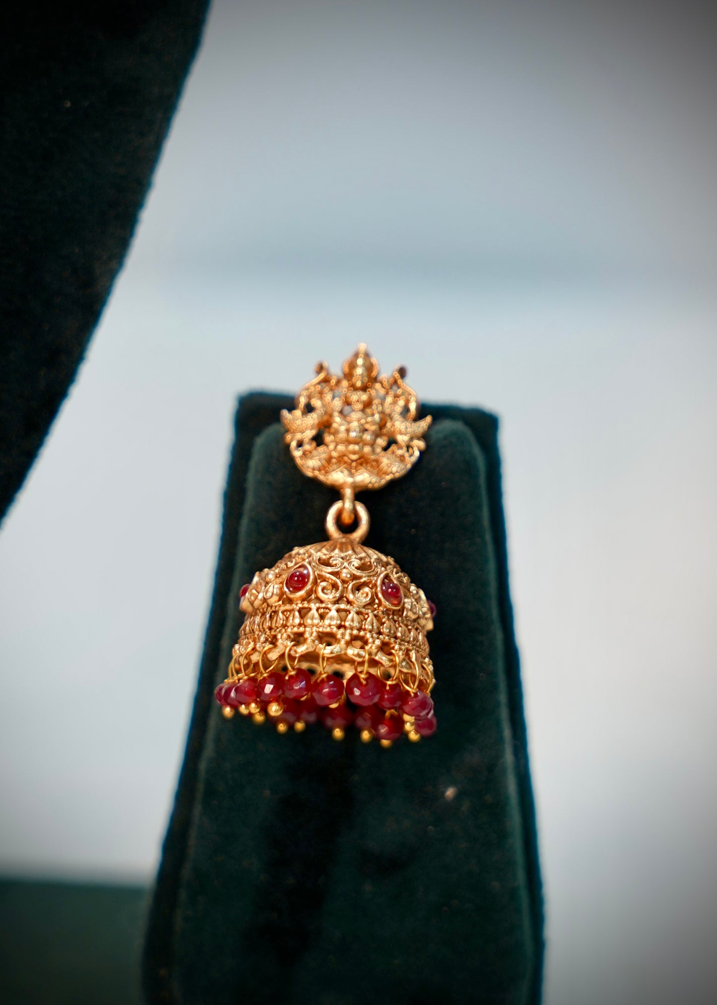 Premium Lakshmi haram with ruby Victorian beads