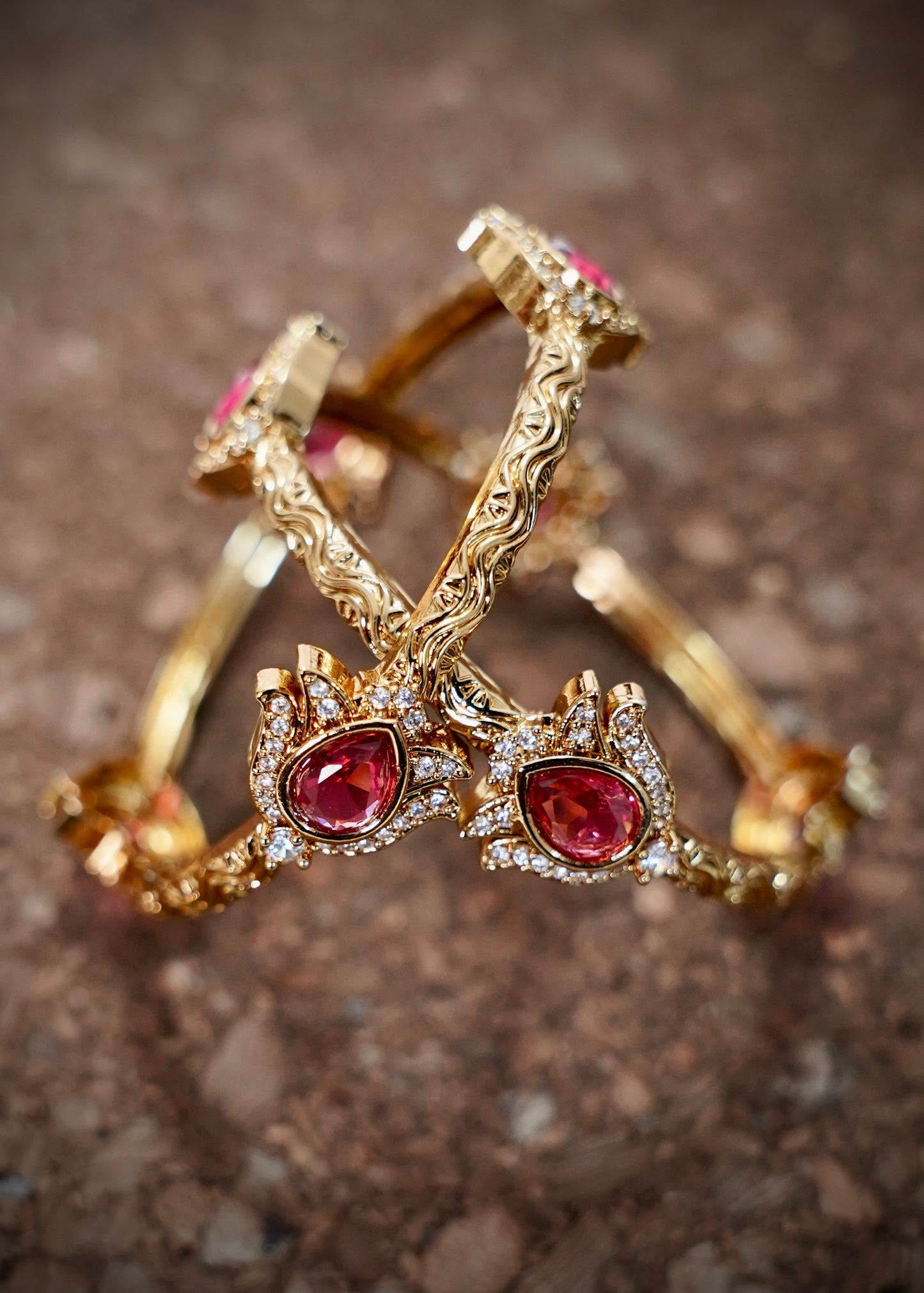 Ruby AD microstone premium bangles.