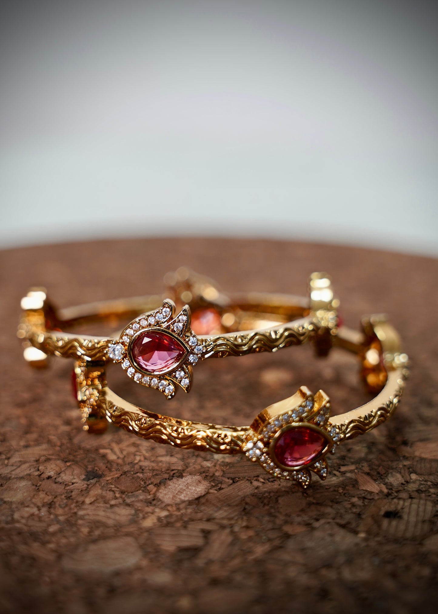Ruby AD microstone premium bangles.