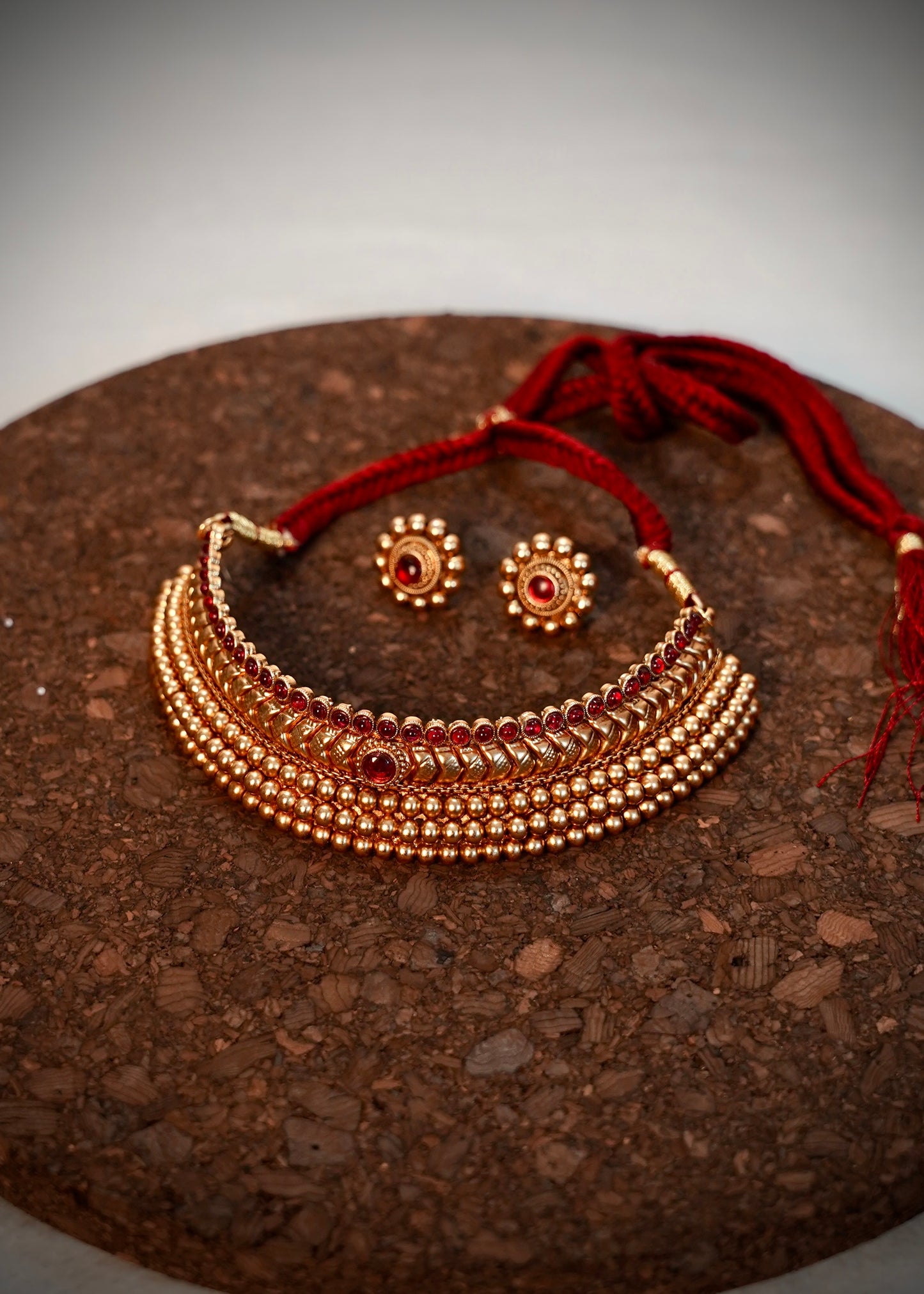 Sitara Classic Choker Red
