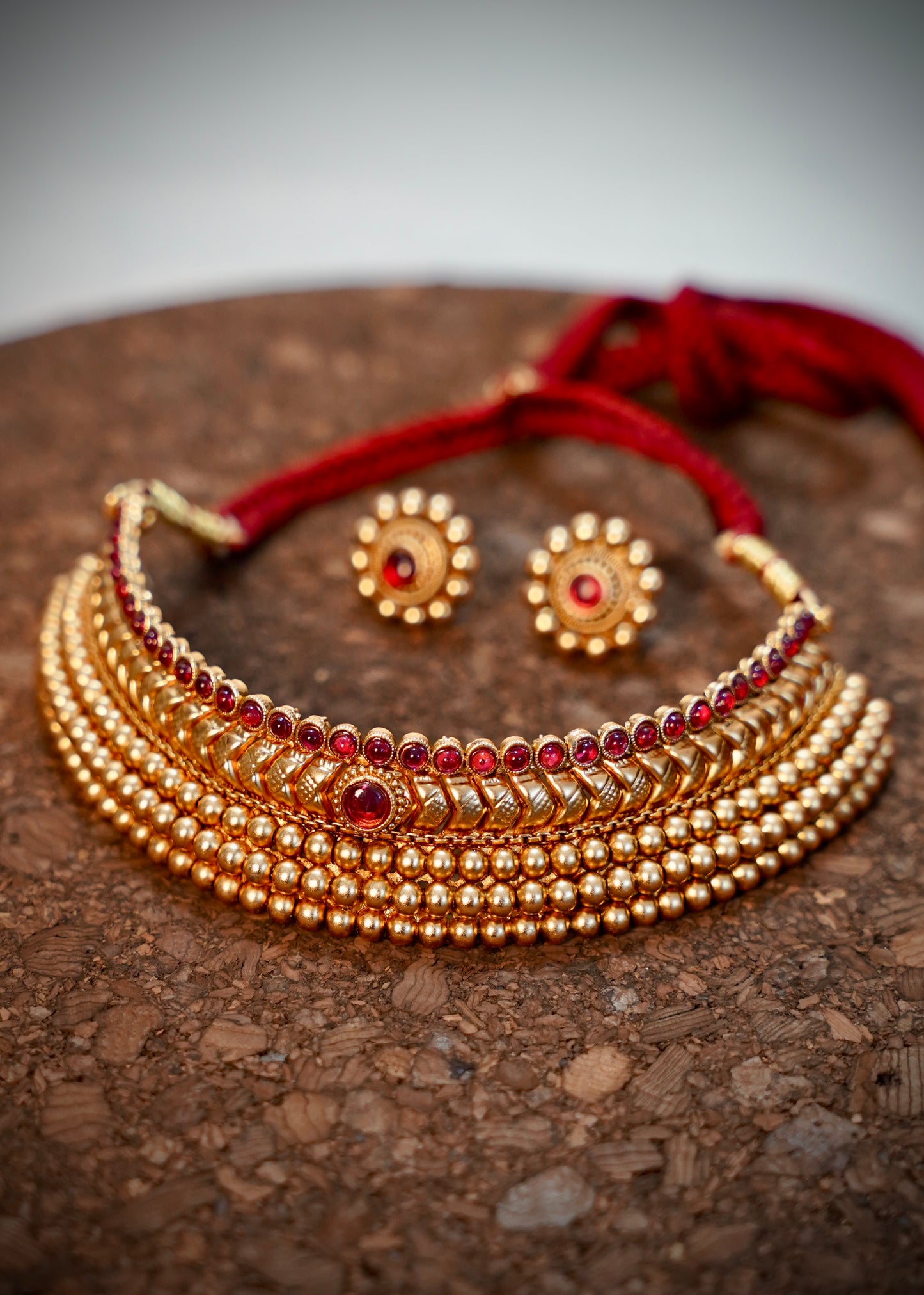 Sitara Classic Choker Red