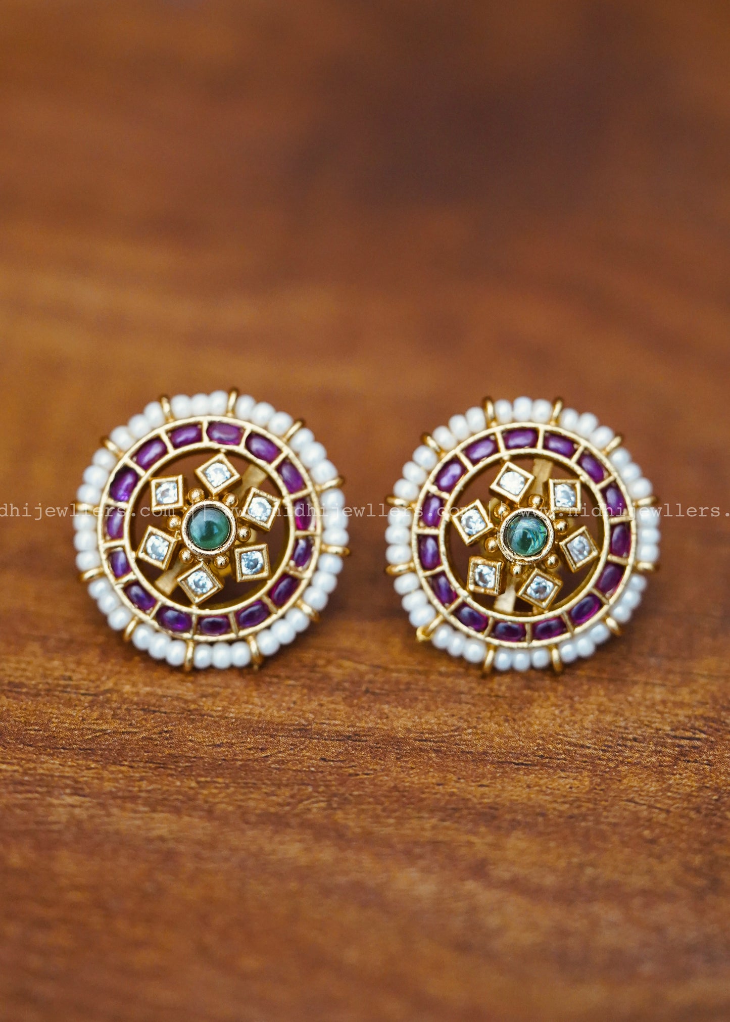 Premium white beads traditional earring