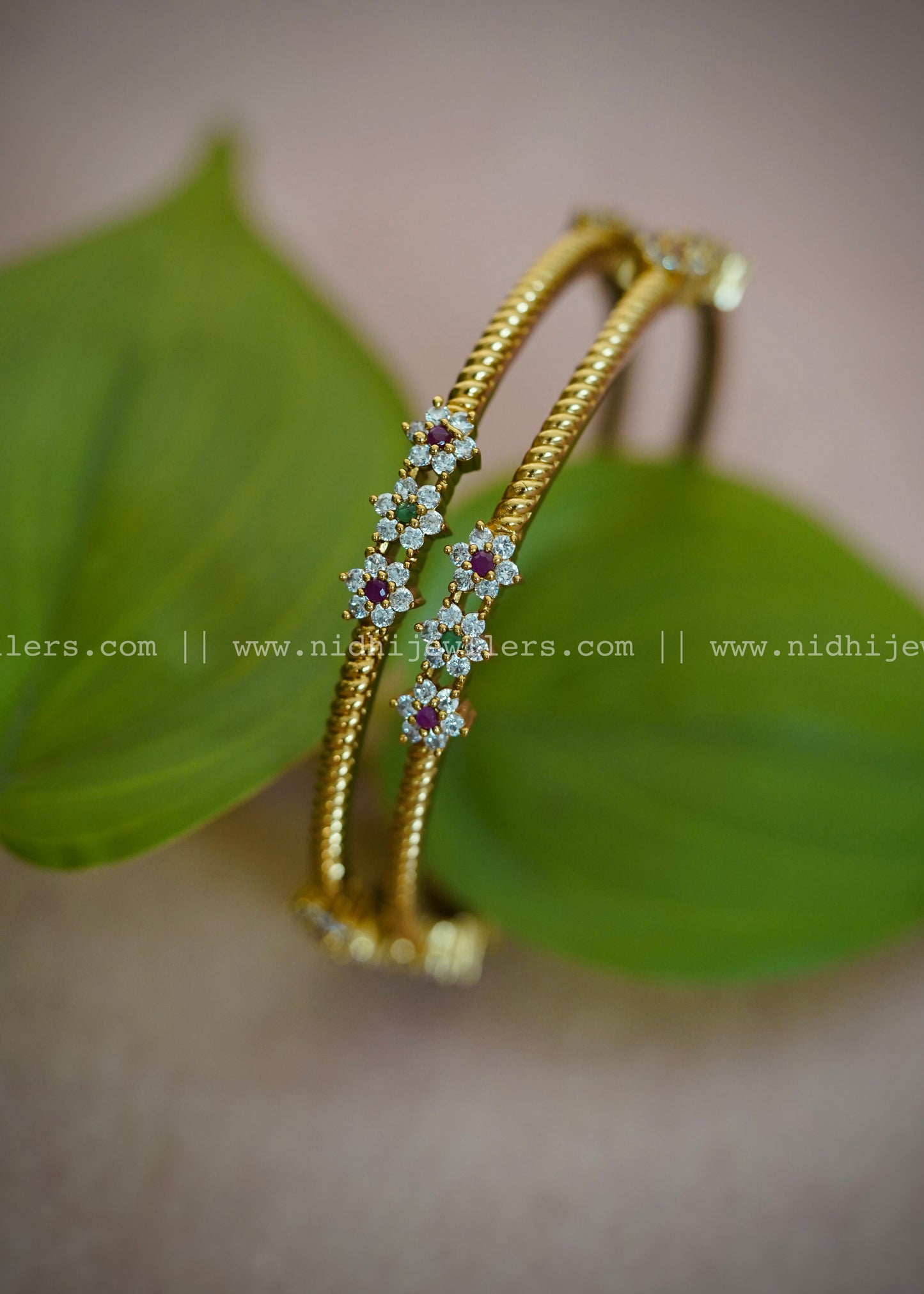 Premium floral multicoloured bangles