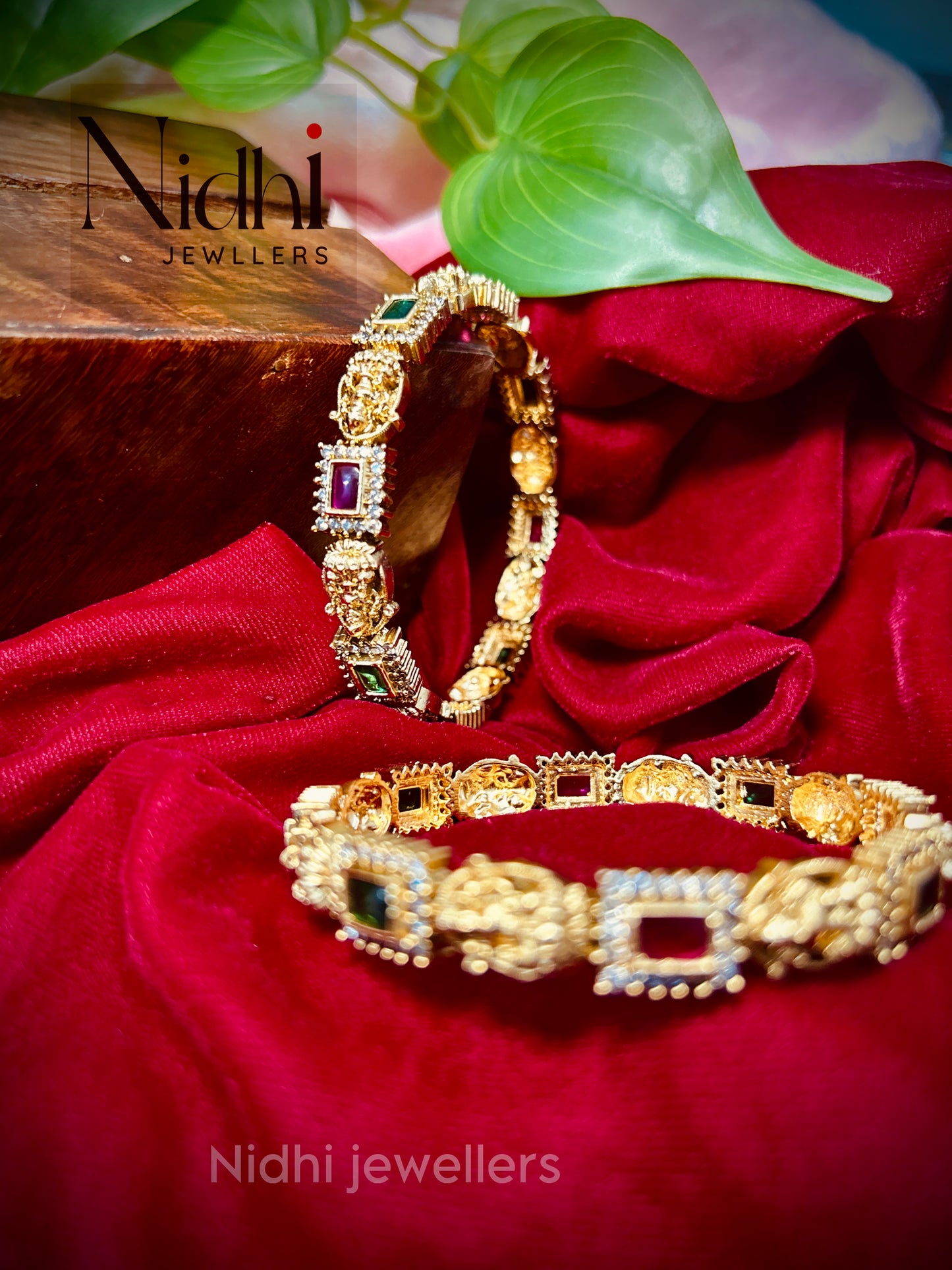 Premium Lakshmi Stone Bangles - Single Piece
