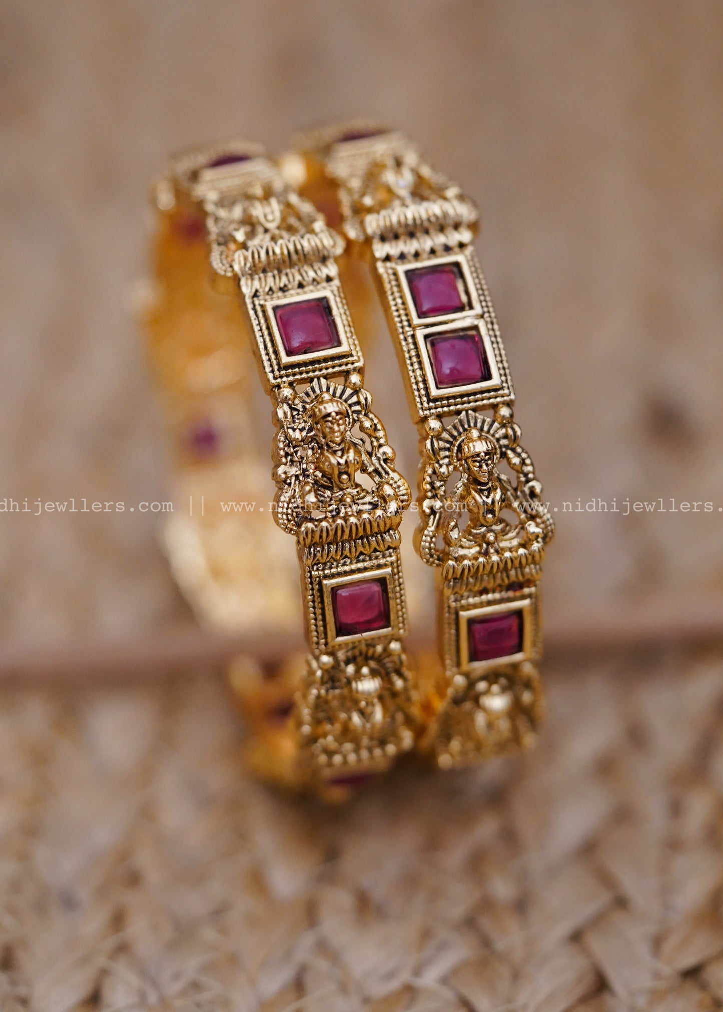 Lakshmi pink kemp bangles