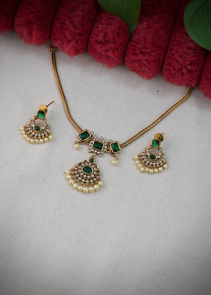 Premium choker with white beads