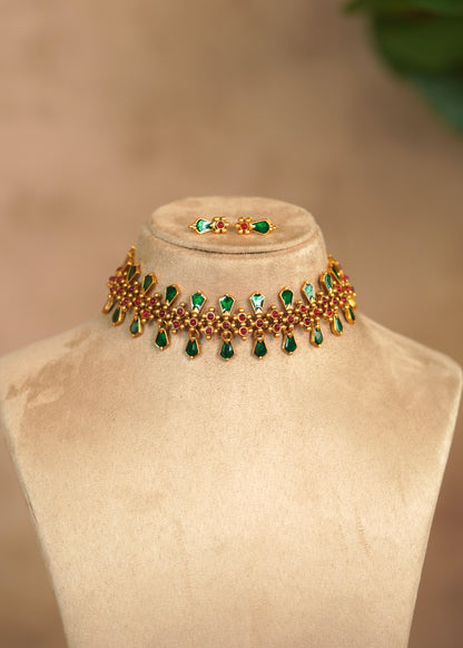 Antique Green Palakka Choker Set - Anya (Copy)