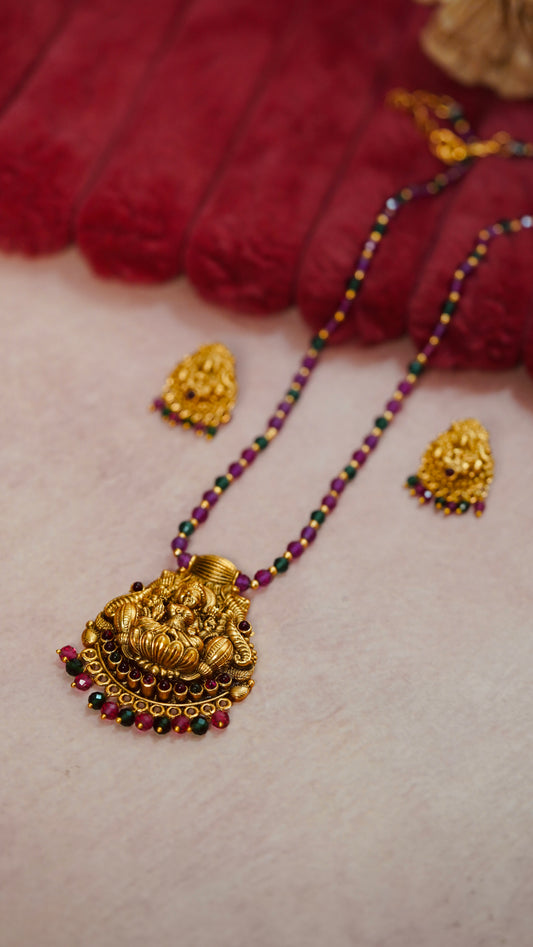 Multicoloured Crystal beads neck chain