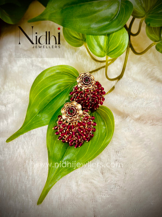 Floral Cluster beads Earring