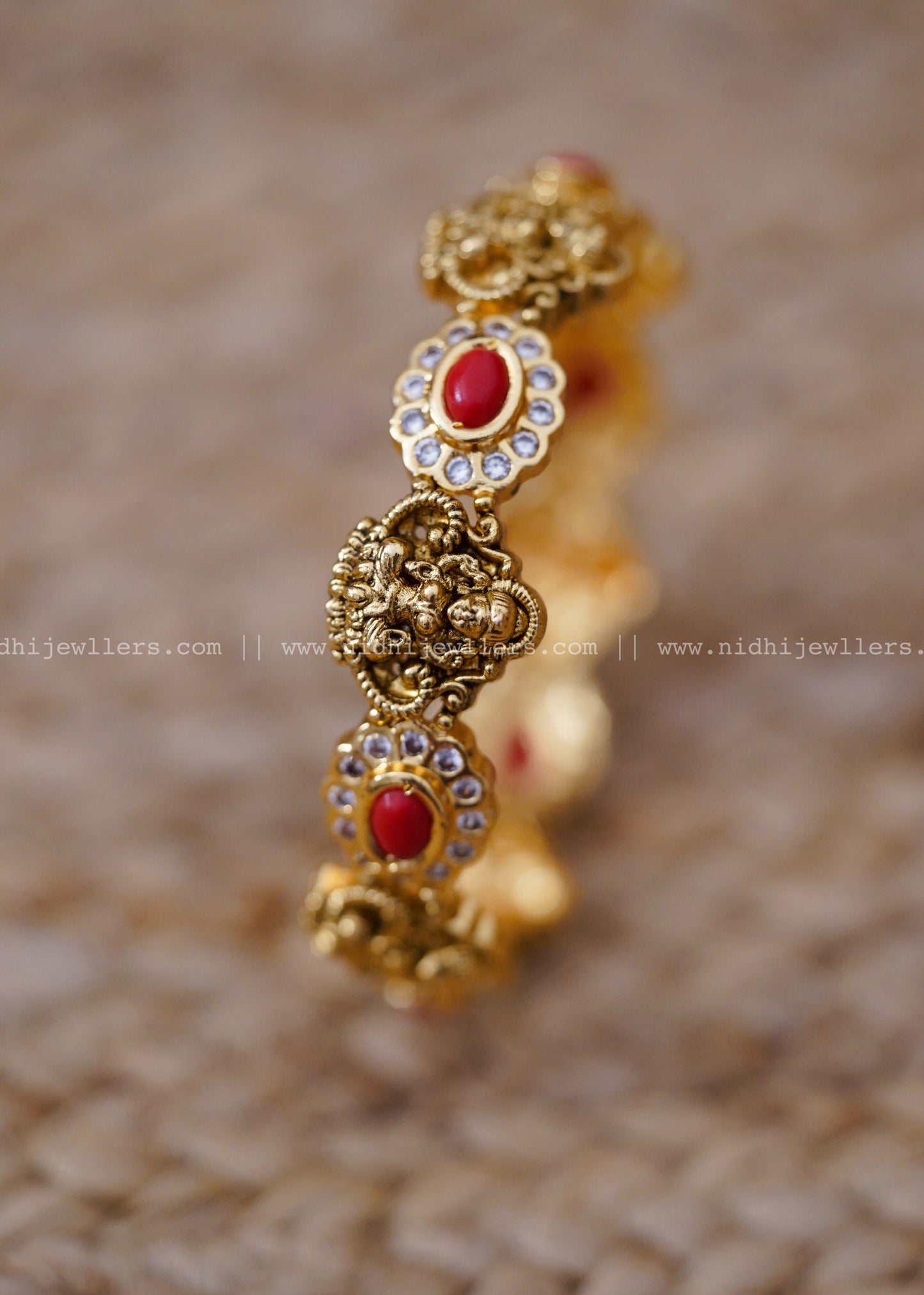 Premium coral Lakshmi bangles