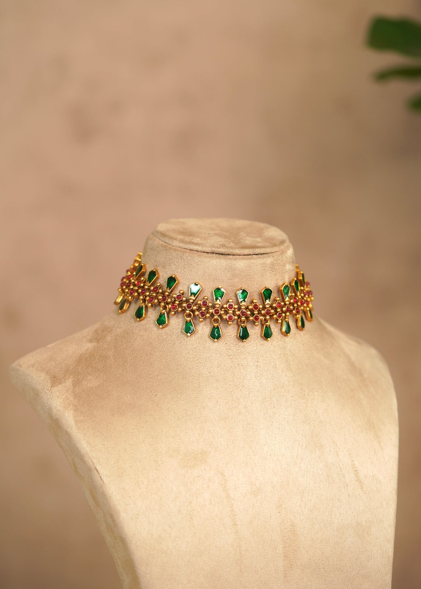 Antique Green Palakka Choker Set - Anya (Copy)