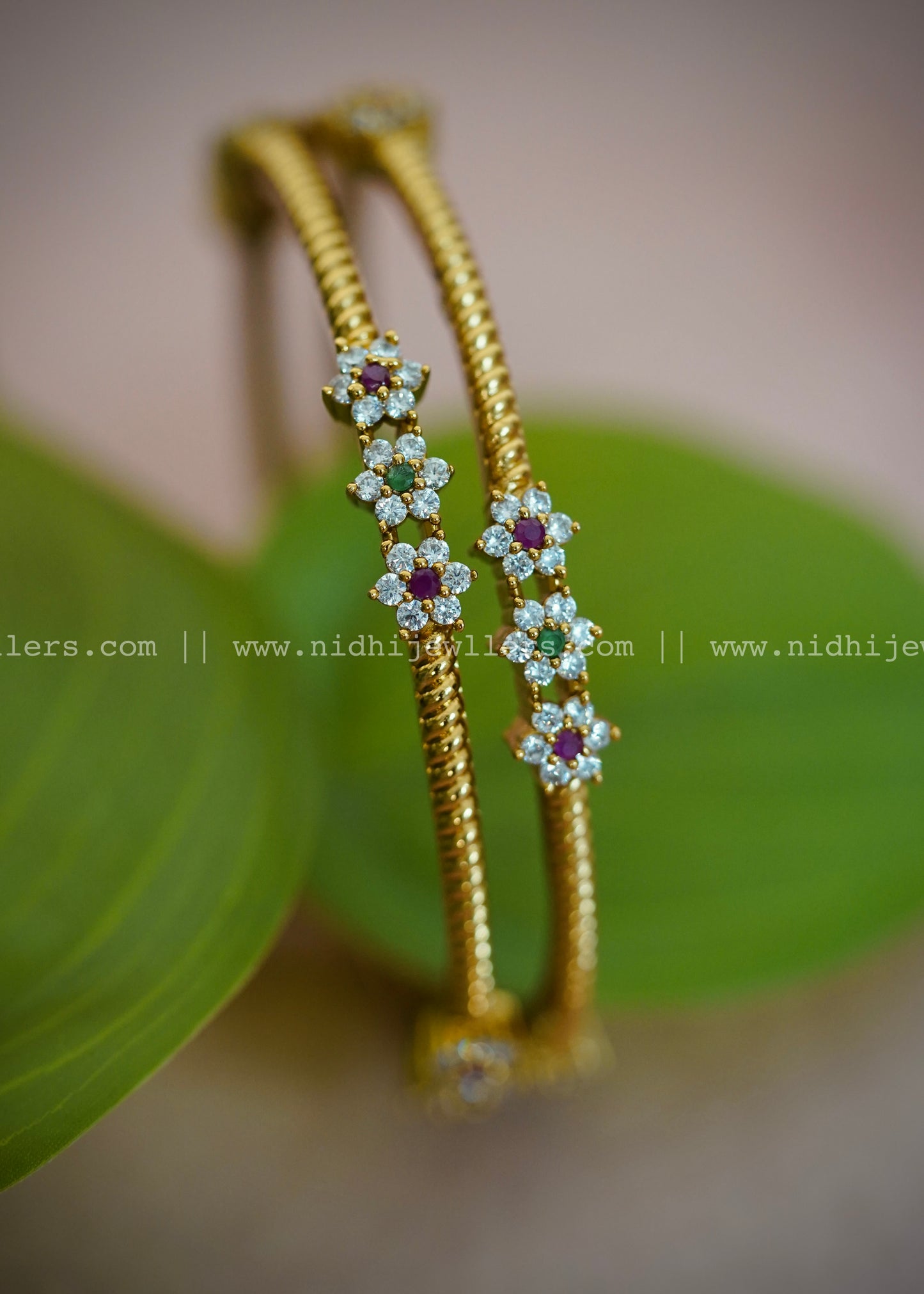 Premium floral multicoloured bangles