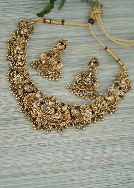 Lakshmi Nakshi necklace golden beads