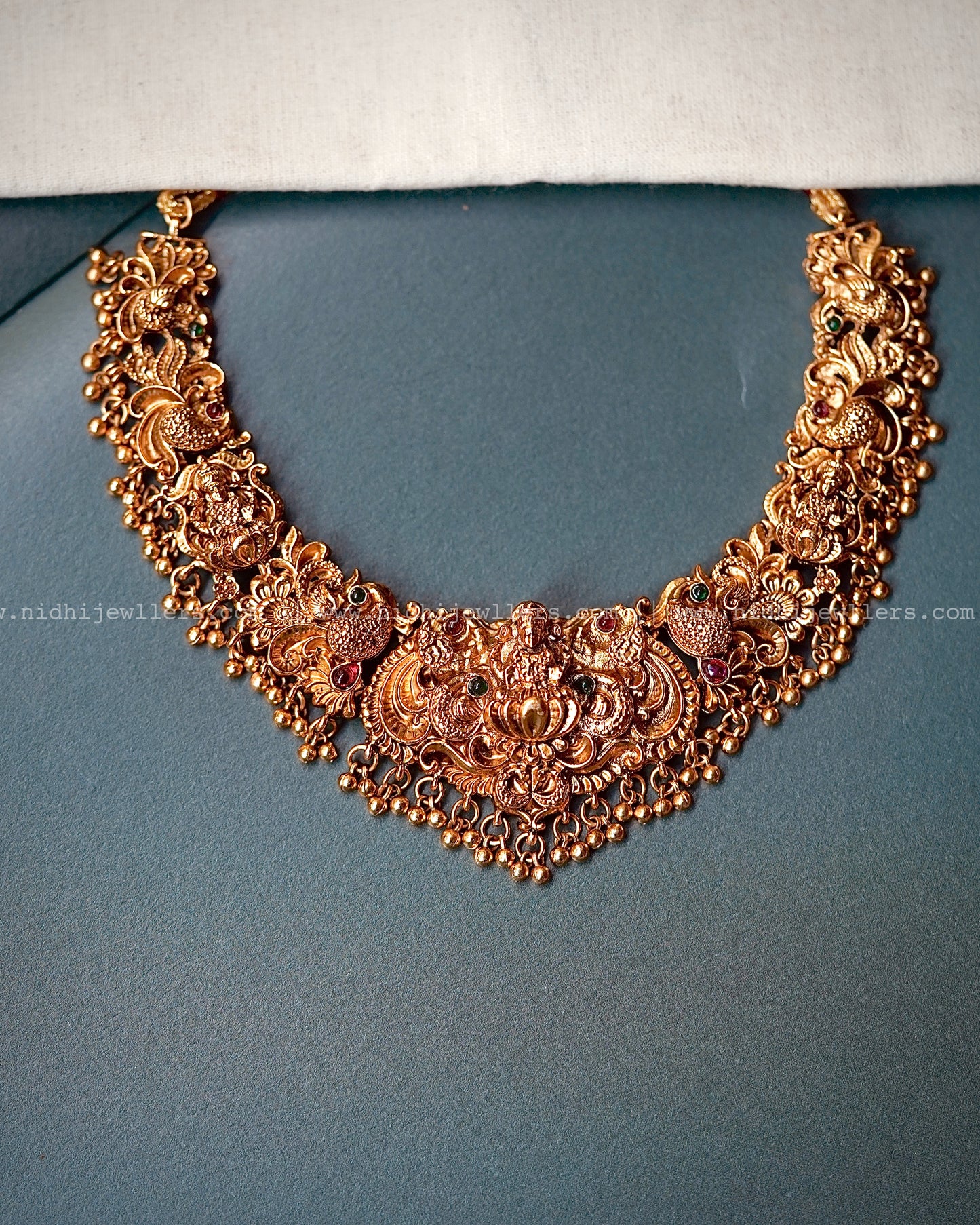 Lakshmi Nakshi necklace golden beads
