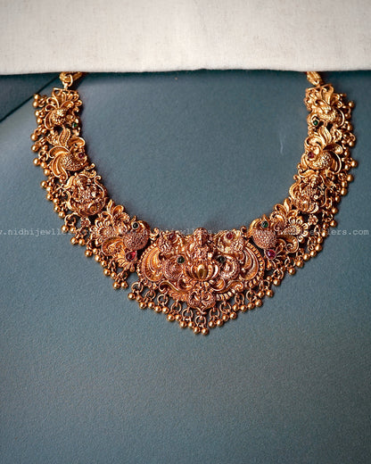 Lakshmi Nakshi necklace golden beads