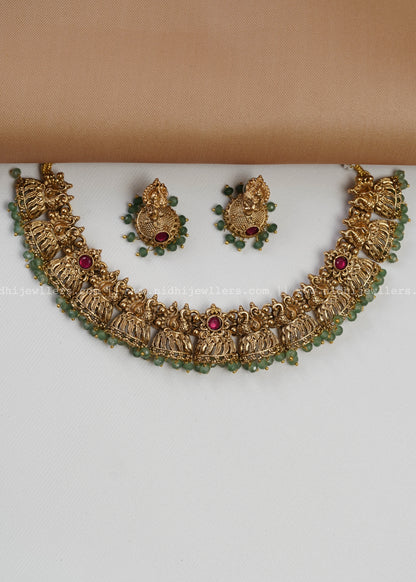 Jhumka-peacock necklace