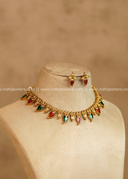Multi-Color Palakka Mango Choker Set - Punya