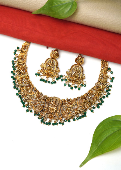 Lakshmi necklace -Vedika -Green