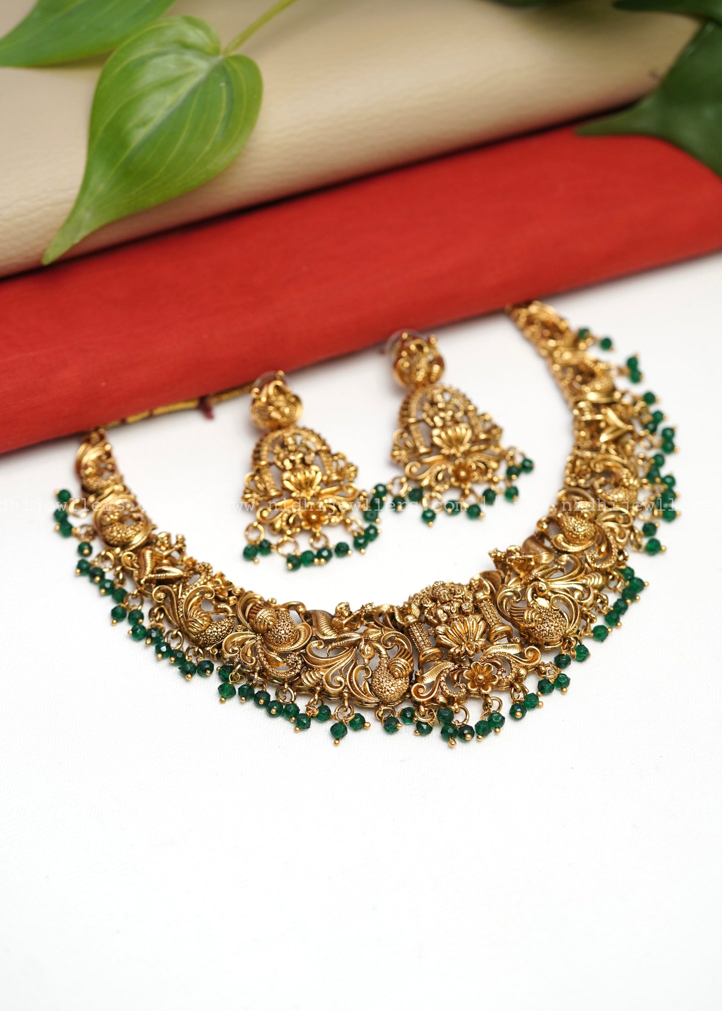 Lakshmi necklace -Vedika -Green