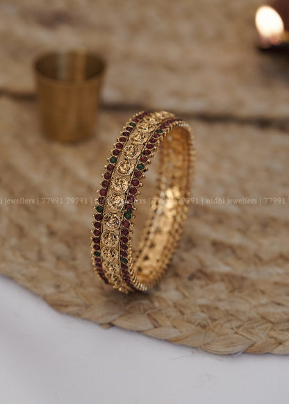 Affordable Antique Lakshmi Coin Statement Kada Bangle (Single)
