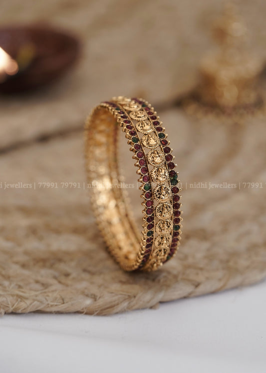 Affordable Antique Lakshmi Coin Statement Kada Bangle (Single): Vaidehi