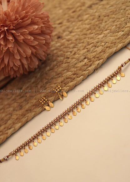 Antique Elakka Tali Choker Set with Matching Earrings- (elakkatali)ET5