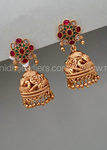 Premium light weight Peacock Jhumka