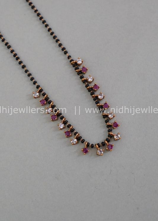 Black beads neck piece ad stone