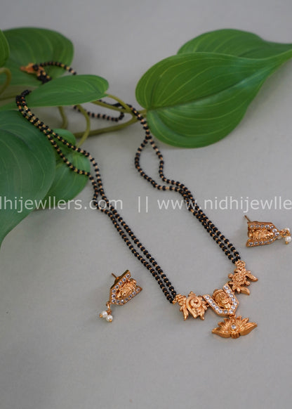 Black beads balaji neck piece