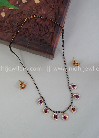 Black beads neck piece
