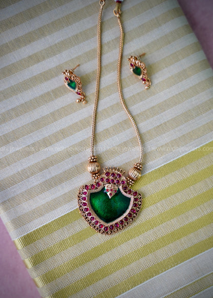 Kerala enamel palakka  necklace