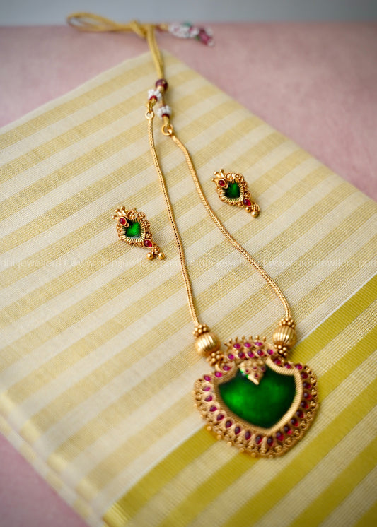 Kerala enamel palakka  necklace