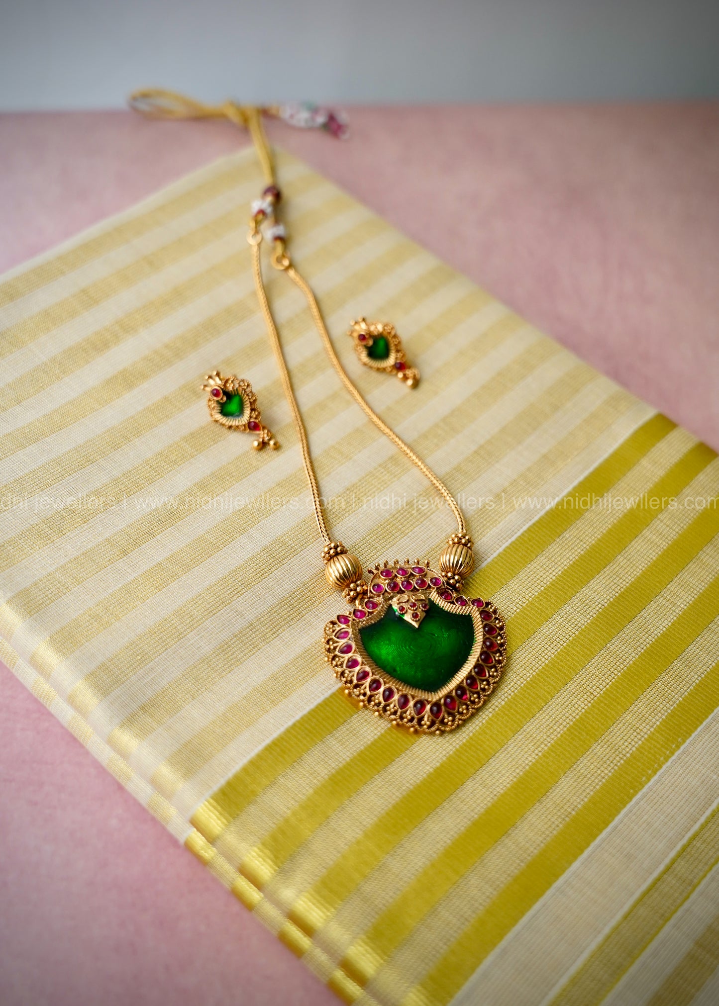 Kerala enamel palakka  necklace