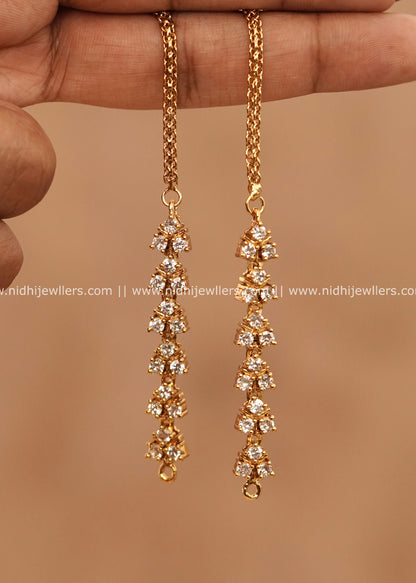 Premium Clear AD Floral Strand Earring Extensions / Maatils – Poorna