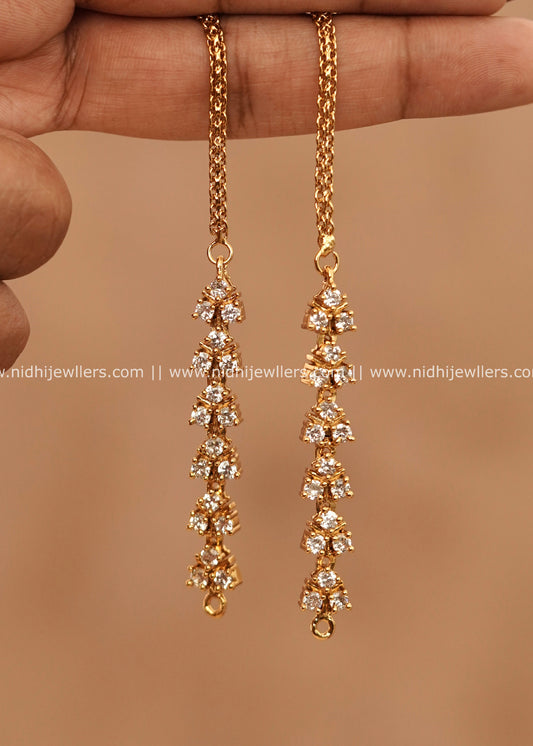 Premium Clear AD Floral Strand Earring Extensions / Maatils – Poorna