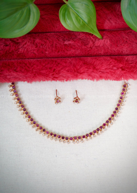 AD premium ruby premium necklace.
