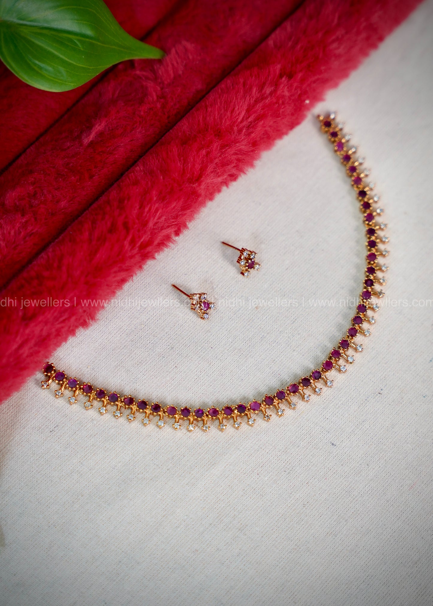 AD premium ruby premium necklace.