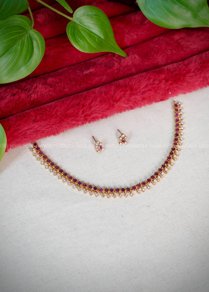 AD premium ruby premium necklace.